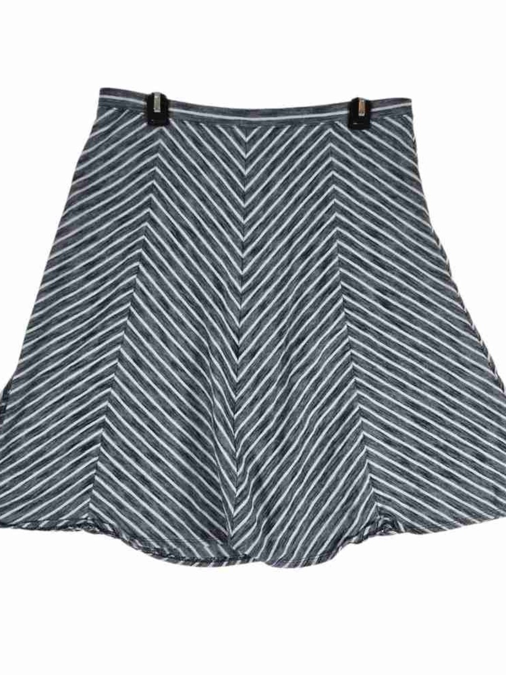 Classic Chevron A-Line Skirt in Charcoal Gray